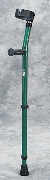 picture of walk easy green forearm crutch