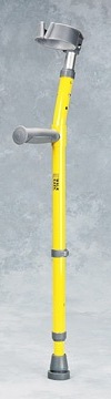 picture of walk easy yellow forearm crutch